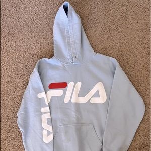 Baby blue Fila Hoodie